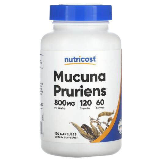 Основне фото товара Nutricost, Mucuna Pruriens 800 mg, Мукуна, 120 капсул