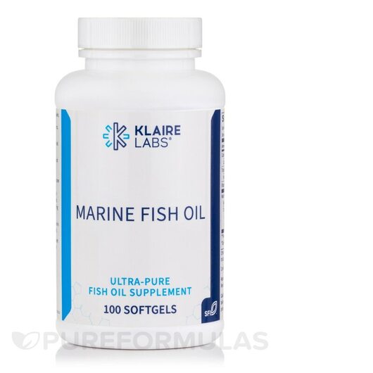 Основне фото товара Klaire Labs, Marine Fish Oil, Омега 3, 100 капсул