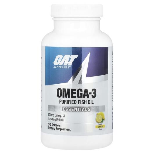 Основне фото товара GAT, Omega-3 Lemon, Риб'ячий жир Омега-3, 90 капсул