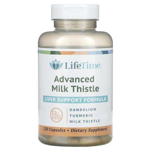 Основне фото товара LifeTime, Advanced Milk Thistle, Розторопша, 120 капсул