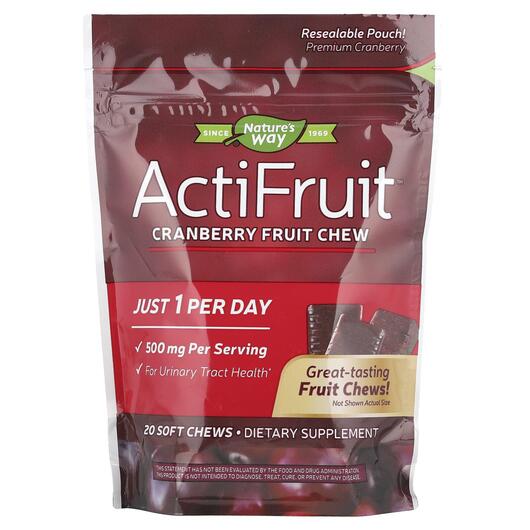 Основне фото товара ActiFruit Cranberry, Журавлина, 20 жувальних цукерок