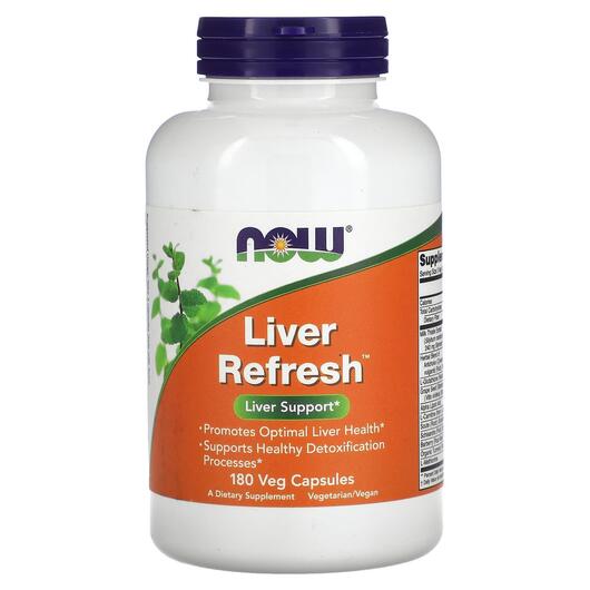 Основное фото товара NOW, Поддержка печени, Liver Refresh, 180 капсул