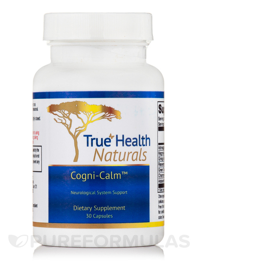 Основне фото товара True Healing Naturals, Cogni-Calm, Підтримка стресу, 30 капсул