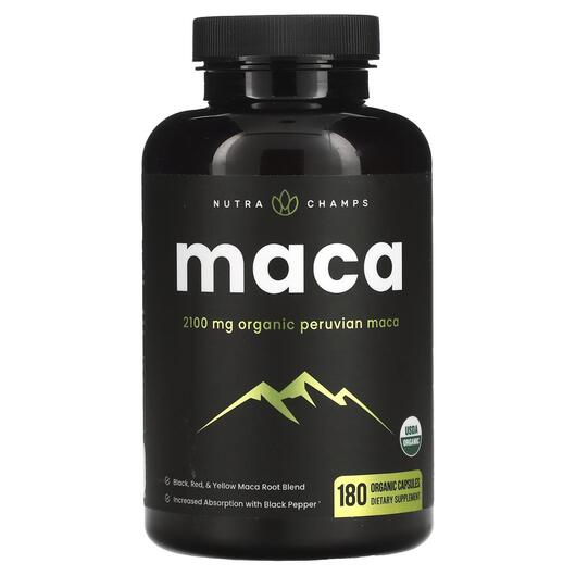 Основне фото товара NutraChamps, Maca 700 mg, Мака Перуанська, 180 капсул