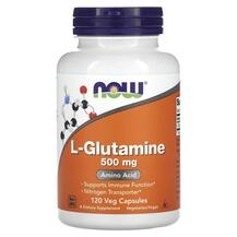 L-Глутамін L-Glutamine 500 mg NOW 120 капсул