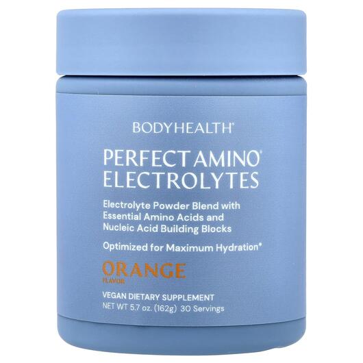 Основне фото товара BodyHealth, Perfect Amino Electrolytes Orange, Електроліти, 162 г