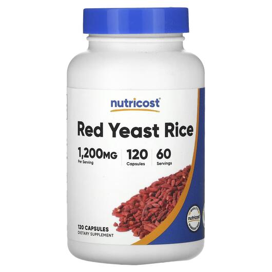 Основне фото товара Red Yeast Rice 1200 mg, Червоний дріжджовий рис, 120 капсул
