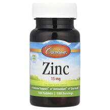 Zinc 15 mg Цинк 15 мг Carlson 100 таблеток