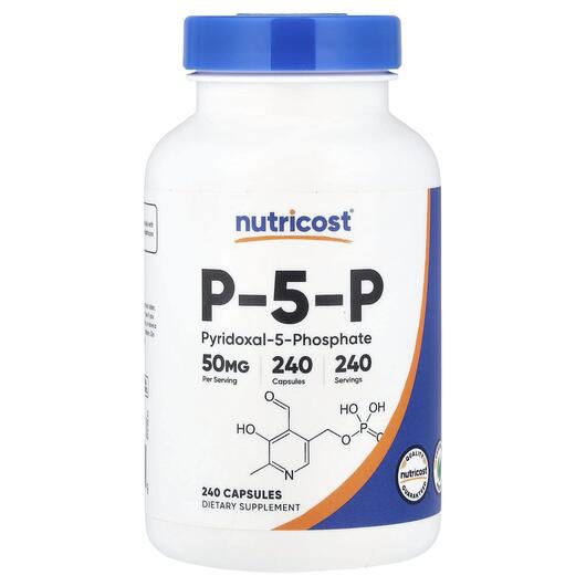 Основне фото товара Nutricost, P-5-P 50 mg, Піридоксал-5-фосфат, 240 капсул