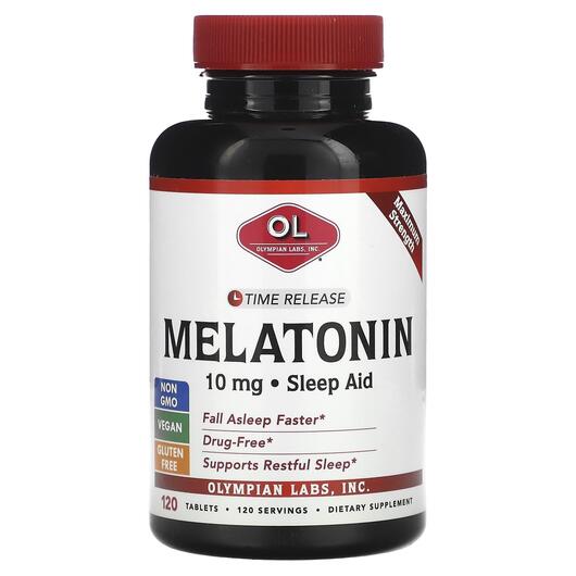 Основне фото товара Melatonin Time Release 10 mg, Мелатонін, 120 таблеток