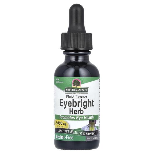 Основне фото товара Nature's Answer, Eyebright Alcohol-Free 2000 mg, Очанка, 30 