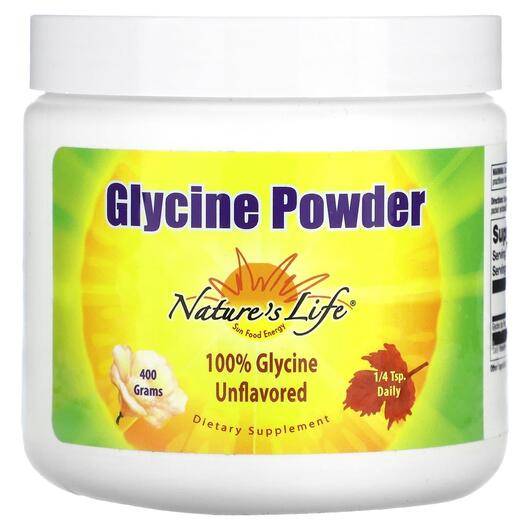 Основне фото товара Natures Life, Glycine Powder Unflavored, L-Гліцин, 400 г