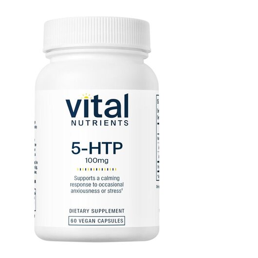 Основне фото товара Vital Nutrients, 5HTP 100 mg, 5-гідрокситриптофан, 60 капсул