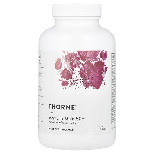 Основне фото товара Thorne, Women's Multi 50+, Вітаміни для жінок 50+, 180 капсу