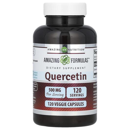 Основне фото товара Amazing Nutrition, Quercetin 500 mg, Кверцетин 500 мг, 120 капсул
