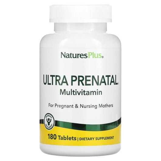 Основне фото товара Natures Plus, Ultra Prenatal 180, Ультра Пренатал, 180 таблеток