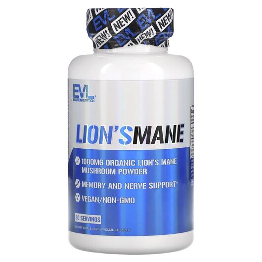 Основне фото товара Lion's Mane 500 mg, Гриби Левова Грива, 60 капсул
