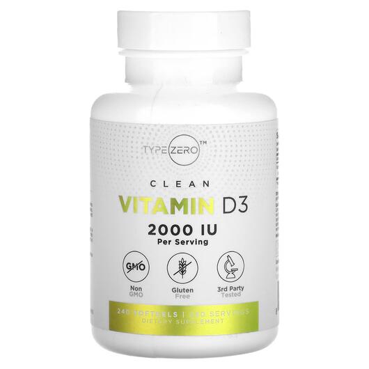 Основне фото товара Clean Vitamin D3 2000 IU, Вітамін D3 Холекальциферол, 240 капсул