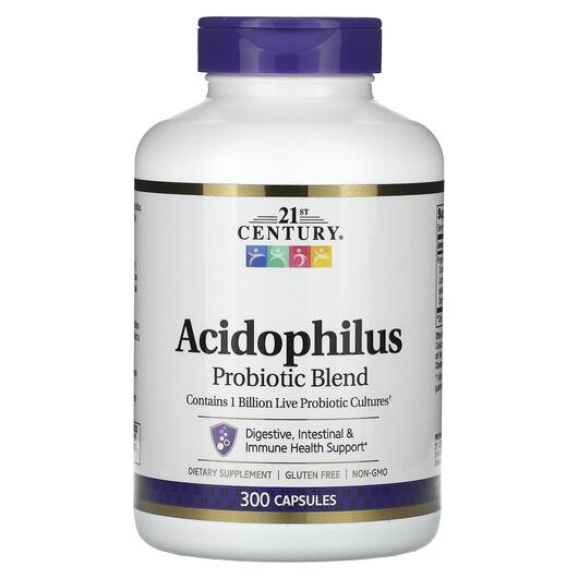 Основне фото товара Acidophilus Probiotic Blend, Лактобактерії Ацидофілус, 300 капсул