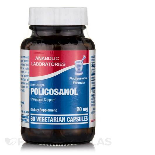 Основне фото товара Anabolic Laboratories, Policosanol 20 mg, Полікозанол, 60 капсул