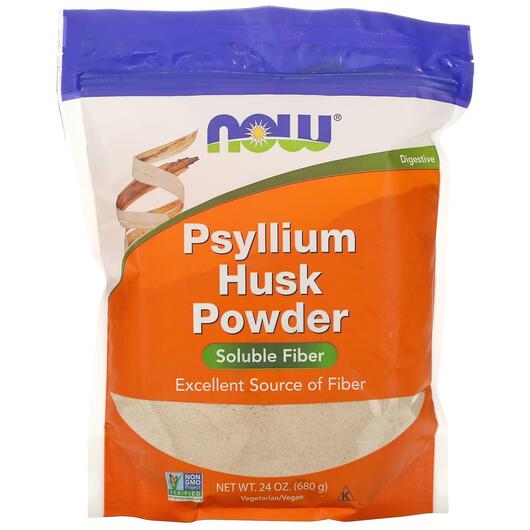 Основне фото товара NOW, Psyllium Husk Powder, Псиліум в Порошку, 680 г