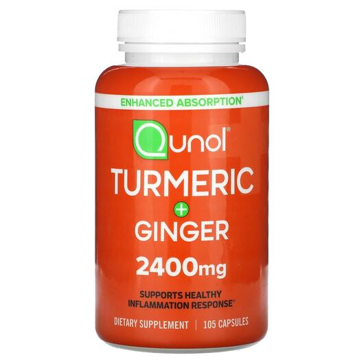Основне фото товара Turmeric + Ginger 800 mg, Екстракт кореня куркуми, 105 капсул