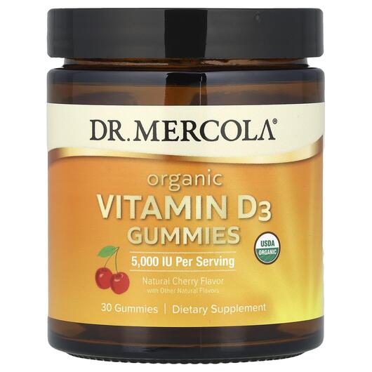 Основне фото товара Organic Vitamin D3 Gummies, Вітамін D3 Холекальциферол, 30 таблет