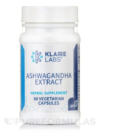 Основне фото товара Klaire Labs, Ashwagandha Extract, ДГК, 60 капсул