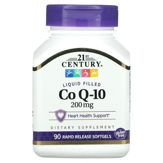 Основне фото товара Liquid Filled CoQ-10 200 mg, CoQ -10 200 мг, 90 капсул