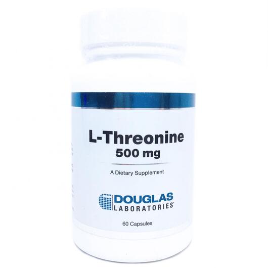 Основне фото товара Douglas Laboratories, L-Threonine 500 mg, L-Треонін, 60 капсул