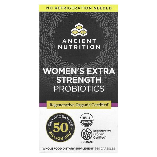 Основне фото товара Women's Extra Strength Probiotics, Пробіотики для жінок, 60 