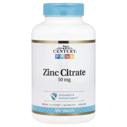 Основне фото товара Zinc Citrate 50 mg, Цитрат Цинку 50 мг, 360 таблеток