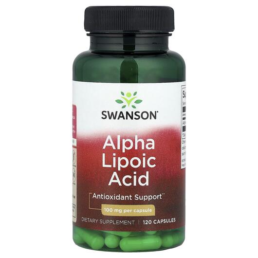 Основне фото товара Swanson, Alpha Lipoic Acid 100 mg, Альфа-ліпоєва, 120 капсул
