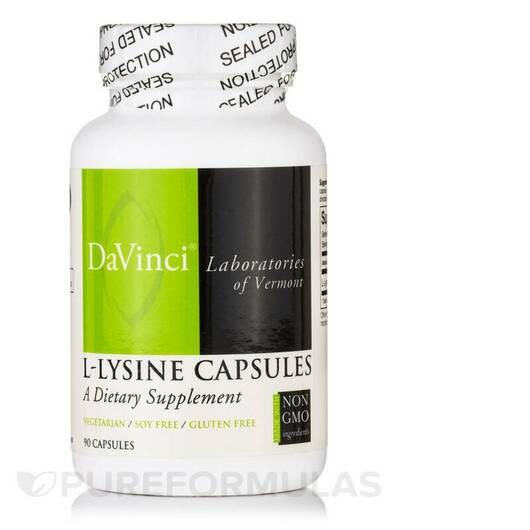 Основне фото товара DaVinci Laboratories, L-Lysine 500 mg, L-Лізин, 90 капсул