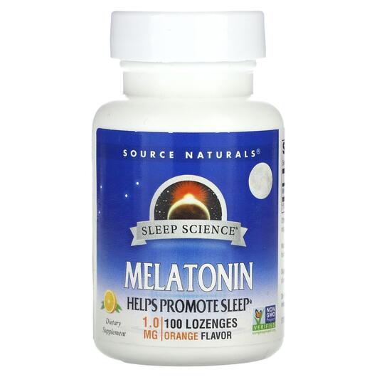 Основне фото товара Source Naturals, Melatonin Orange 1.0 mg, Мелатонін, 100 пастилок