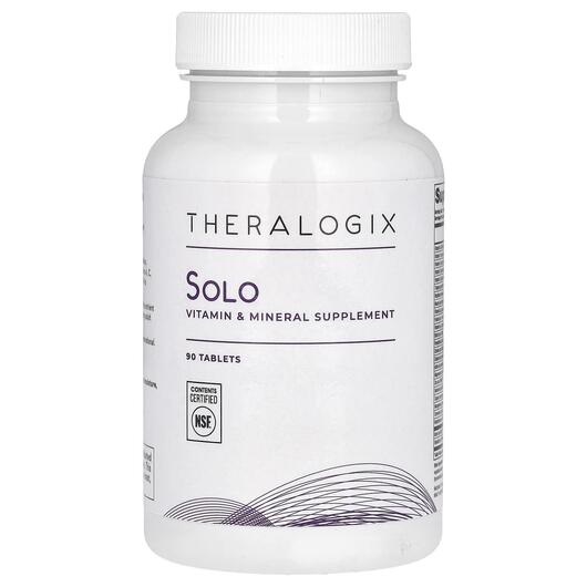 Основное фото товара Theralogix, Мультивитамины, Solo, 90 таблеток
