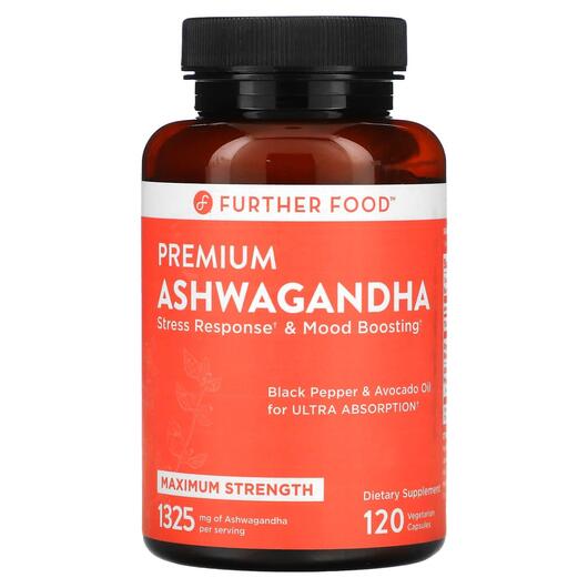 Основне фото товара Premium Ashwagandha Maximum Strength 1325 mg, Ашваганда, 120 капс
