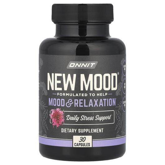 Основне фото товара Onnit, New Mood Mood & Relaxation, 5-гідрокситриптофан, 30 ка