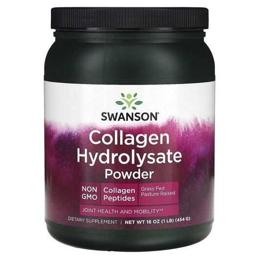 Основне фото товара Swanson, Collagen Hydrolysate Powder, Колаген, 454 г