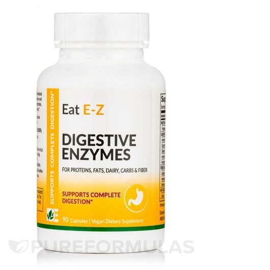 Основне фото товара Dynamic Enzymes, Eat E-Z Digestive Enzymes, Ферменти, 90 капсул