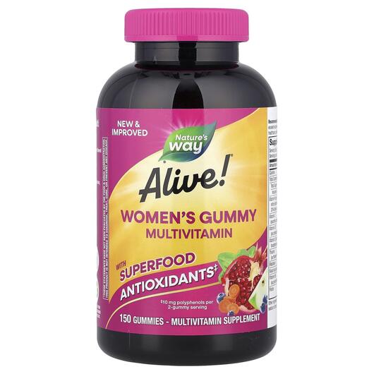 Основне фото товара Alive! Women's Gummy Multivitamin, Вітаміни для жінок, 150 т