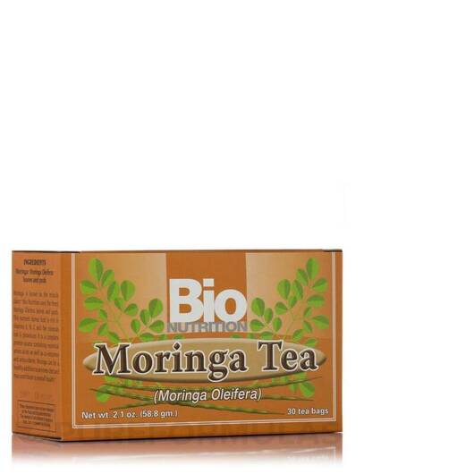 Основне фото товара Bio Nutrition, Moringa Tea, Моринга, 30 Tea Bags