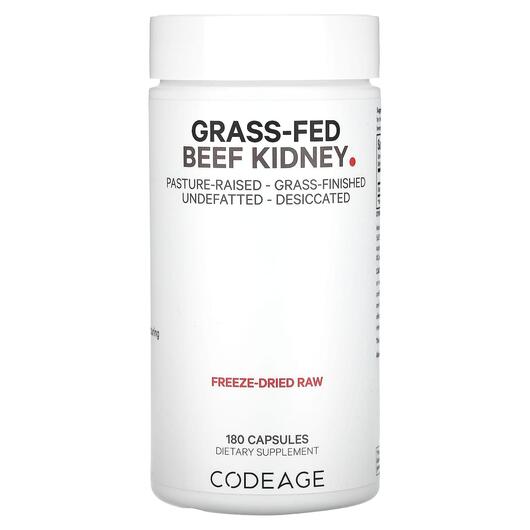 Основне фото товара CodeAge, Grass-Fed Beef Kidney, Підтримка нирок, 180 капсул