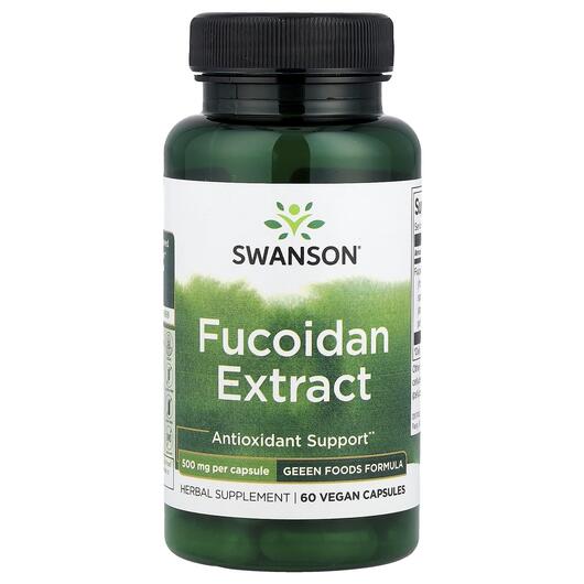 Основне фото товара Swanson, Fucoidan Extract 500 mg, Водорості, 60 капсул
