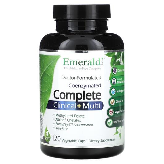 Основне фото товара CoEnzymated Complete Clinical + Multi, Коензим CoQ10, 120 капсул