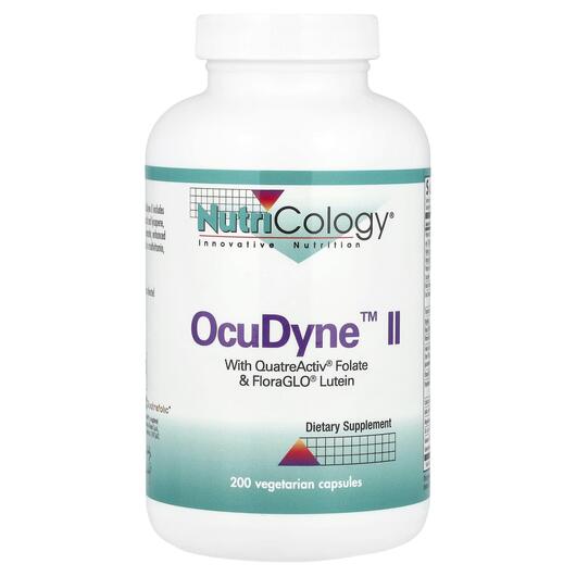 Основне фото товара Nutricology, OcuDyne II, Підтримка здоров'я зору, 200 капсул