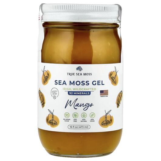 Основное фото товара True Sea Moss, Ирландский морской мох, Sea Moss Gel Mango, 473 мл