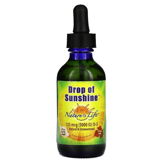 Основне фото товара Drop Of Sunshine 125 mcg 5000 IU, Вітамін D3 Холекальциферол, 60 