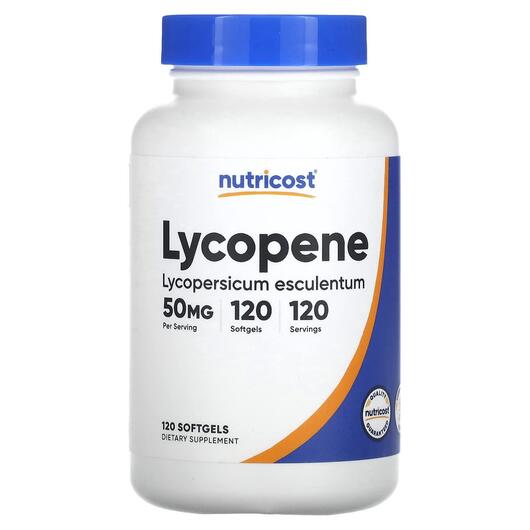 Основне фото товара Nutricost, Lycopene 50 mg, Лікопен, 120 капсул