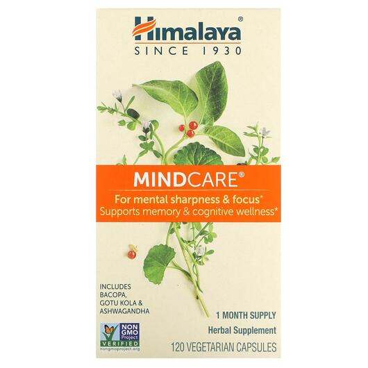 Основное фото товара Himalaya, Поддержка мозга, MindCare, 120 капсул